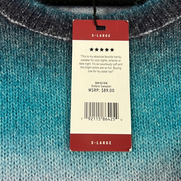 BB Dakota Steve Madden X Large Ombré sweaters - Picture 3 of 4